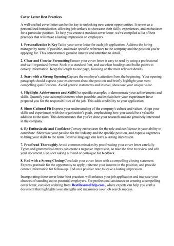 bldcoverletter|Cover Letter Best Practices .
